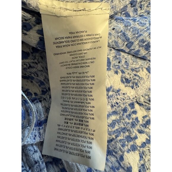 Michael Kors Jumpsuit Pants L Large Colorful Wide Leg Blue White Paisley $135 - Picture 11 of 11